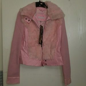 Pink fur lined jacket